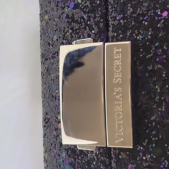 HTF Victoria Secret 2014 Glitter Makeup Cosmetic Train Case/ Box - Picture 8 of 11
